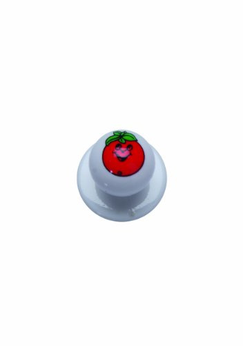 Kugelknöpfe Tomate weiss für Kochjacke 12er-Set