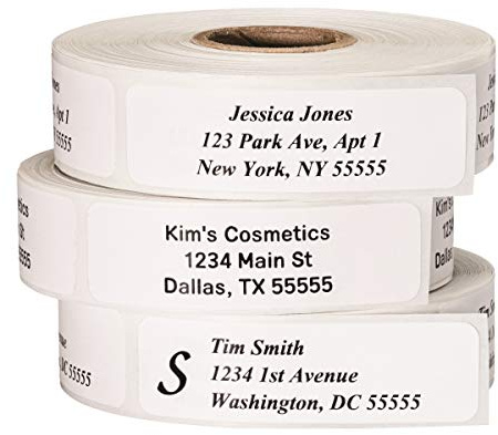 Return Address Labels - Roll of 500 Personalized Labels (White)