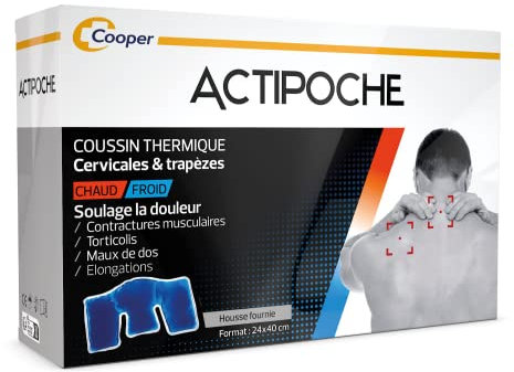 ACTIPOCHE - Cojín térmico - Termoterapia - Contracturas musculares y dolor en las articulaciones - Cervicales y trampas - Gel - 1 unidad
