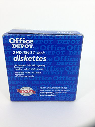 Office Depot 2 HD IBM Disquetes de 3 1/2 pulgadas (caja de 10)