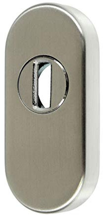 SN-TEC Schutzrosette/Schieberosette/Zylinderschutz oval mit Kernziehschutz 11,5mm Edelstahl VA Rostfrei