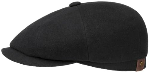 Stetson Hatteras Noir Schirmmütze Uni meliert Damen und Herren Herbst Winter