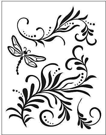 Viva Decor Clear-Stamps (Blumenranke) Silikon Stempel - Prägung Stempel - DIY Dekoration stanzen - Stempel Silikon - DIY Stamp - Stempel Prägung - Designed in Germany