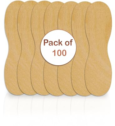 Perfect Stix - 60mm-100 60mm Birchwood Plain Taster Ice Cream Paddle Spoon, 2-3/8 Length (Pack of 100)