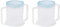 TWIN PACK MEDISURE ANTI-SPLASH ELDERLY OAP DURABLE REUSEABLE WIDE BASE LARGE HANDLES 300ML ADULT DRINKING CUP MUG