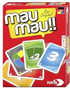 Noris Mau Mau Kartenspiel – Das Original, Klassiker für Kinder & Familie, 110 Karten, ab 6 Jahren, 2‑6 Spieler, Spielspaß für zuhause und unterwegs