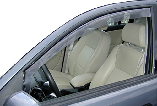 ClimAir Car Comfort Windabweiser kompatibel mit Volkswagen Golf III 5 türer/Kombi/Vento Limousine 1991-1998, Rauchgrau
