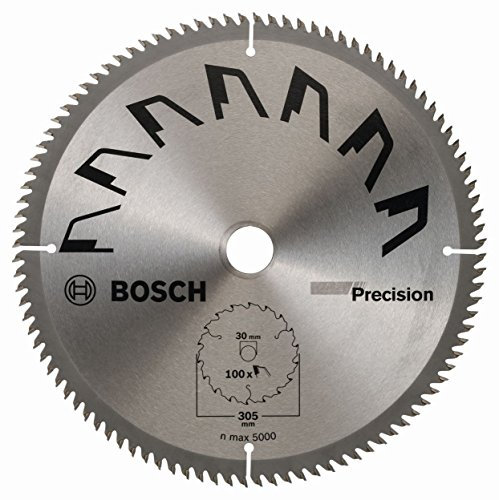 Bosch 2609256B60 Précision Lame de scie circulaire 100 dents carbure Coupe nette Diamètre 305 mm alésage 30 Largeur de coupe 2,5 mm