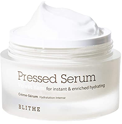 BLITHE Pressed Serum Velvet Yam – Feuchtigkeitsspendendes Serum mit 68,79 % Wild Yam, cremige Textur, vegan, geeignet für empfindliche Haut, koreanische Hautpflege (50 ml)