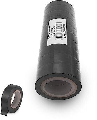 ARLI Isolierband schwarz 10er Pack – 10m x 13mm Elektro Isolierband für Kabel Reparatur & Elektroinstallation