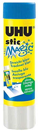 UHU Lot de 5 bâtons colle stic MAGIC, sans solvants, 8,2 g