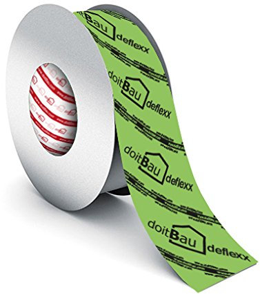 4x doitBau deflexx Profi nastro barriera al vapore verde 50mm x 25m - nastro adesivo ad alte prestazioni per film barriera al vapore film barriera al vapore barriera al vapore, applicazione universale