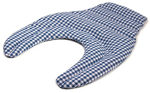 Nackenhörnchen mit Rückenteil - blau-weiß - Bio-Dinkelkissen - Nackenkissen - Rücken Wärmekissen