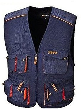 BETA Gilet da lavoro Multi Tasche Strumento con chiusura lampo blu arancione 7877E