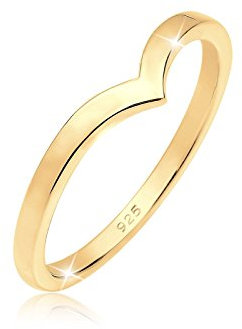 Elli Ring Damen V-Form Stacking Trend in 925 Sterling Silber