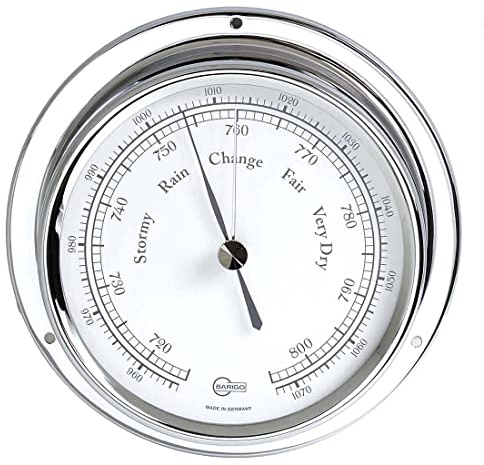 Barigo Regatta Schiffsbarometer Chrom 120mm x 40 mm