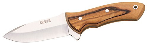 Joker CO66 - Jagdmesser mit OLIVENHOLZ Griff und rostfrei Stahlblech von 11 cm. - Werkzeug für Jagd, Angeln, Überleben und Bushcraft - Hergestellt in Albacete