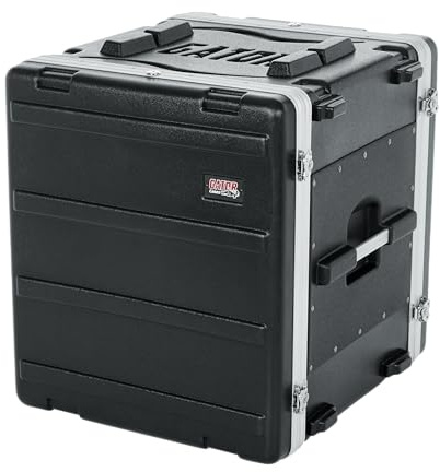 Gator Cases 12U Audio Rack Koffer, Standard, schwarz (GR-12L)