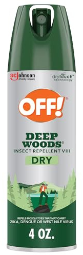 OFF! Deep Woods Insect Repellent Aerosol, Dry, Non-Greasy Formula, Bug Spray with Long Lasting Protection from Mosquitoes, 4 oz