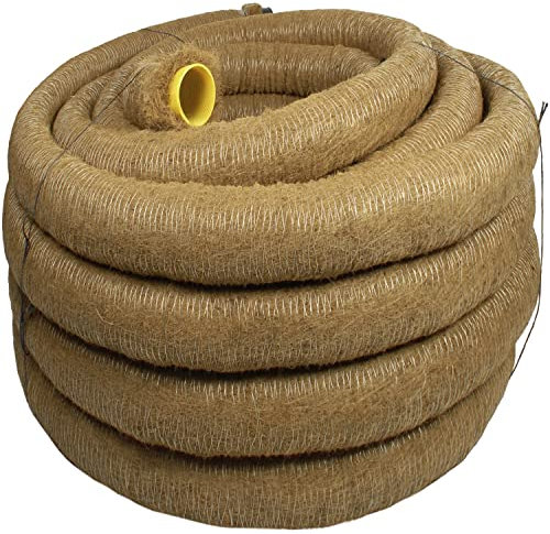 Drainagerohr DN 50 gelocht mit Kokosfilter von Doubleyou Geovlies & Baustoffe (10m)