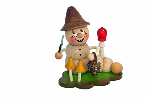 Kuhnert Drechslerei Räucherfigur Wurm Pilz-Rudi - Räuchermann aus Holz