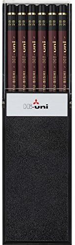 Uni Hi-Uni Wooden Pencil - 2B - Box of 12 (HU2B)