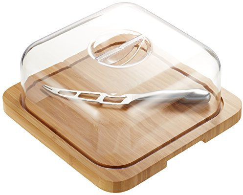 Pradel Jean Dubost 20326 Käseplatte, aus Bambus, inkl. 1 Käsemesser aus Edelstahl