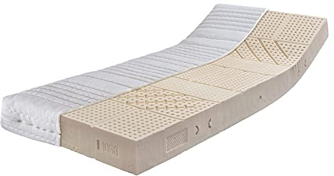 RAVENSBERGER Latexmatratze Komfort-Natura - Härtegrad H3, mittelfest, RG 80-160 x 200 cm, Höhe 18 cm - 7-Zonen Latexmatratze aus 100% Naturlatex mit Baumwoll-Doppeltuch Bezug