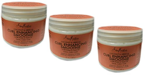 3x Shea Moisture Coconut & Hibiscus Curl Enhancing Smoothie Thick/Curly Hair 340g (insgesamt - 1020g)