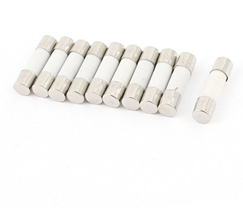 sourcing map 10er Packung Keramik Sicherung 250mA, 5x20mm Feinsicherungen Schnellschlag Auslösecharakteristik Sicherung 250V