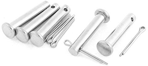 Sourcingmap M6x30mm Flat Head 304 Stainless Steel Clevis Pins 5 Sets