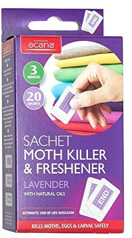 Pack of 20 Acana Moth Killer & Freshener Sachets with Lavender Fragrance by Acana Ltd