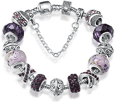 A Te® Bracelet Charms Violet Femmes Rêve Fascinant Cadeau #JW-B139