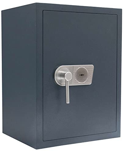 Profirst Wertschutzschrank Trema 65 EN0 Doppelbart-Hochsicherheitsschloss Aufbohrschutz 2 Schlüssel Feuerfalz Anthrazit BxH 49x66cm 2 Fachböden verstellbar Befestigungsmaterial