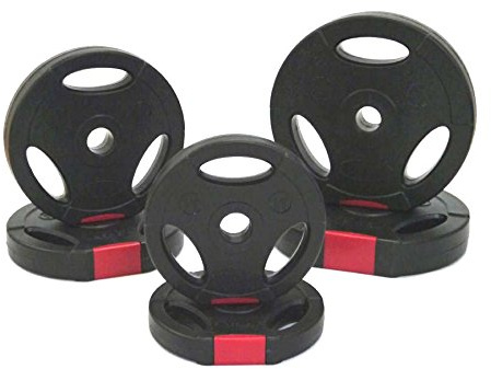 POWER-XTREME Hantelscheiben | Gewichtsscheiben | 30/31 mm | Kunststoff | Sand-Beton-Füllung | mit Griffen | Größenauswahl: 1,25kg | 2,5kg | 5kg | 10kg | 15kg | Gewichte für Langhantel Kurzhantel