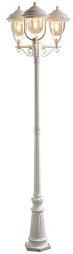 Konstsmide Parma 7227 Standleuchte (B: 60cm T: 60cm H: 218cm, 3x75W, IP43) matt-weiß