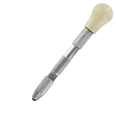 Modelcraft PPV2238 Pin Vice Double Ended with Wood Swivel Top, Pack of 1, Silver