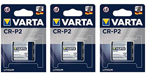 VARTA Pack of 3 Blister Packs 1 Professional Lithium CR-P2 6V Photo Battery