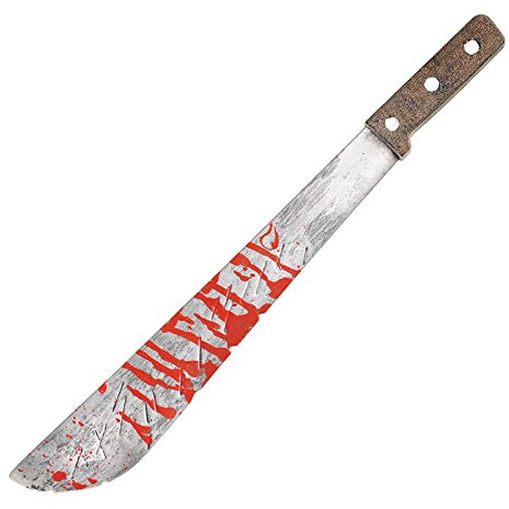 PARTY DISCOUNT NEU Machete mit Blutspritzer, ca. 51 cm