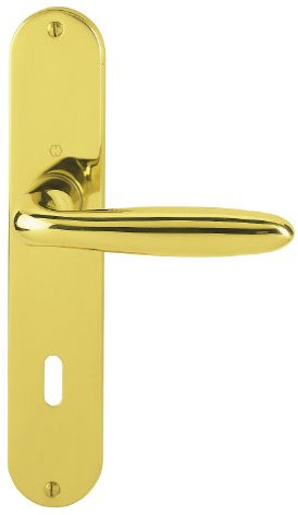 HOPPE Langschild-Garnitur 'Verona' Messing poliert M151/302 - 6492599
