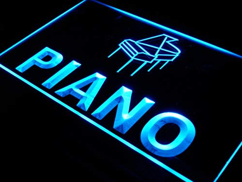 ADVPRO i369-b Piano Shop Music Instruments NR Neon Light Sign Barlicht Neonlicht Lichtwerbung