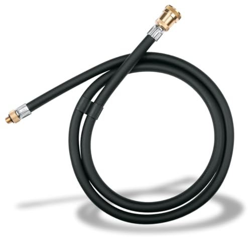 SKS GERMANY tubo con nipplo in ottone (SV) per RENNKOMPRESSOR, tubo per bicicletta, accessori e ricambi (tubo per pompa compatibile GERMANY RENNKOMPRESSOR, filettatura: M 8 x 0.75), Nero