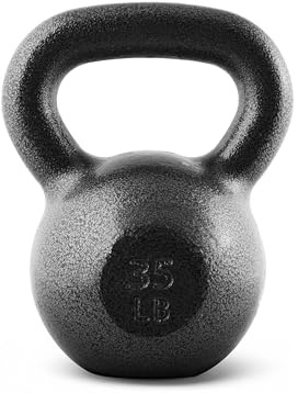 CAP Barbell Black Cast Iron Kettlebell | 35 Pounds