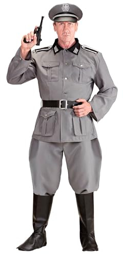 W WIDMANN MILANO Party Fashion - Disfraz soldado hombre | Uniforme con chaqueta, pantalones, cinturón, cubrobotas y gorro, estilo militar, disfraz para Carnaval y fiestas temáticas