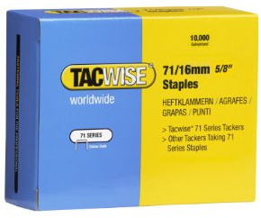 Tacwise 0372 Grapas Galvanizadas para Tapicería 71/16 mm, 10.000 Grapas | Paquete de 10.000 Unidades