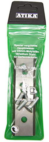 ATIKA Ersatzteil | Hauptmesser mit Schrauben komplett für Gartenhäcksler Turbo