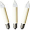 netSells AUSWAHL 8V - 55V 3er Set - 23V 3 W Kleinschaftkerze - Ersatzlampe für Schwibbogen u. Lichterketten - für 10 Brennstellen - für innen + außen - elfenbein