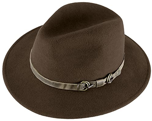 Alpenleder Hut - Modell: Siena (Handgefertigt) - Nachhaltiges Bio-Filz aus regionaler Landwirtschaft | Fedora Wollhut, Hüte Damen & Herren *Fair Produziert*