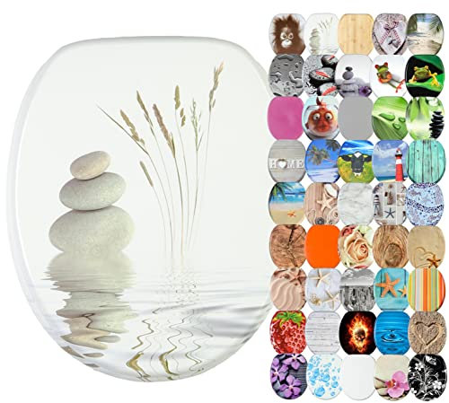 Sanilo WC Sitz ohne Absenkautomatik, viele schöne Toilettendeckel zur Auswahl, hochwertige und stabile Qualität aus Holz (Balance)