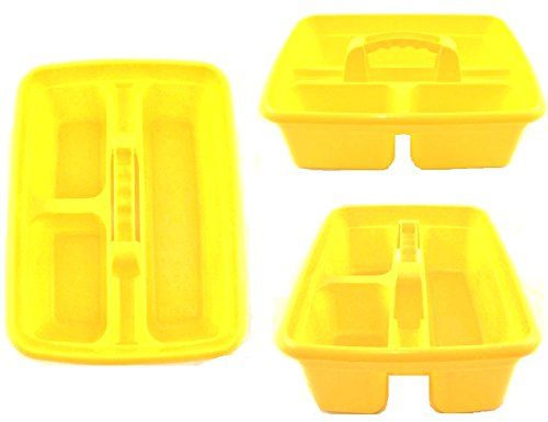 Yellow Plastic Cleaning Caddy Cleaners Carry All Basket Tote Tray …